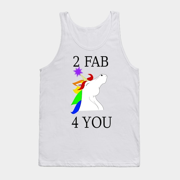 Fabulous Rainbow Unicorn Tank Top by LunaHarker